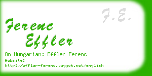 ferenc effler business card